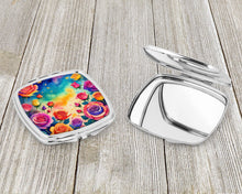 Load image into Gallery viewer, Colorful Roses Compact Mirror – Stylish Purse Mirror with Artistic Covers