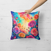 Load image into Gallery viewer, Colorful Roses Fabric Decorative Pillow