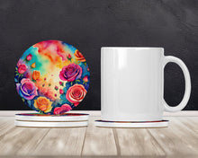 Load image into Gallery viewer, Colorful Roses Large Sandstone Coasters Pack of 4