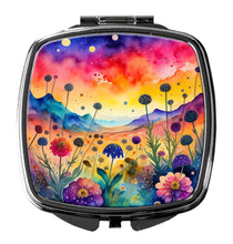 Load image into Gallery viewer, Colorful Scabiosa Compact Mirror – Stylish Purse Mirror with Artistic Covers