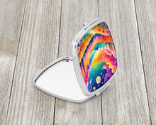Load image into Gallery viewer, Colorful Stock, or gillyflower Compact Mirror – Stylish Purse Mirror with Artistic Covers