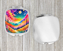 Load image into Gallery viewer, Colorful Stock, or gillyflower Compact Mirror – Stylish Purse Mirror with Artistic Covers