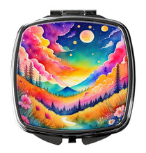 Load image into Gallery viewer, Colorful Stock, or gillyflower Compact Mirror – Stylish Purse Mirror with Artistic Covers