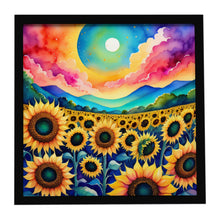 Load image into Gallery viewer, Colorful Sunflowers Framed Metal Print