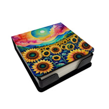Load image into Gallery viewer, Colorful Sunflowers PU Leather Note Paper Holder