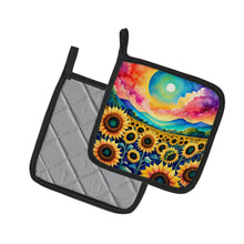 Load image into Gallery viewer, Colorful Sunflowers Pot Holders - Set of 2 Decorative Kitchen Helpers | Made in the USA