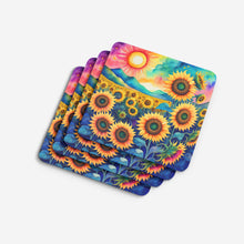 Load image into Gallery viewer, Colorful Sunflowers Foam Coaster