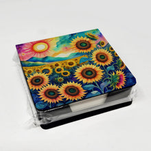 Load image into Gallery viewer, Colorful Sunflowers PU Leather Note Paper Holder