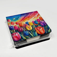Load image into Gallery viewer, Colorful Tulips PU Leather Note Paper Holder