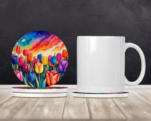 Load image into Gallery viewer, Colorful Tulips Large Sandstone Coasters Pack of 4