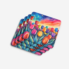 Load image into Gallery viewer, Colorful Tulips Foam Coaster
