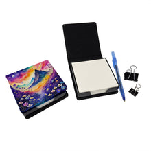 Load image into Gallery viewer, Colorful Violets PU Leather Note Paper Holder