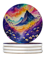 Load image into Gallery viewer, Colorful Violets Large Sandstone Coasters Pack of 4