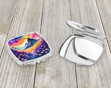 Load image into Gallery viewer, Colorful Violets Compact Mirror – Stylish Purse Mirror with Artistic Covers
