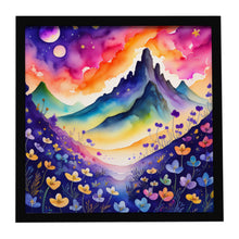 Load image into Gallery viewer, Colorful Violets Framed Metal Print