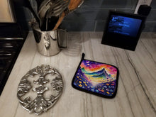 Load image into Gallery viewer, Colorful Violets Pot Holders - Set of 2 Decorative Kitchen Helpers | Made in the USA