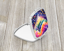 Load image into Gallery viewer, Colorful Violets Compact Mirror – Stylish Purse Mirror with Artistic Covers