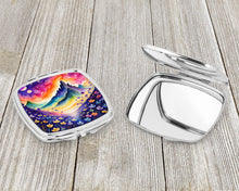 Load image into Gallery viewer, Colorful Violets Compact Mirror – Stylish Purse Mirror with Artistic Covers