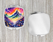 Load image into Gallery viewer, Colorful Violets Compact Mirror – Stylish Purse Mirror with Artistic Covers
