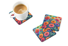 Load image into Gallery viewer, Colorful Zinnias Foam Coaster
