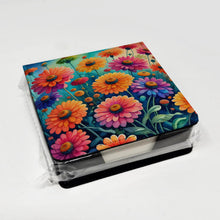 Load image into Gallery viewer, Colorful Zinnias PU Leather Note Paper Holder
