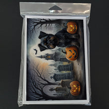 Load image into Gallery viewer, Affenpinscher Spooky Halloween Greeting Cards -  Blank Note Cards – 8-Pack of Artist-Designed Cards with Envelopes