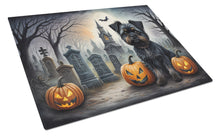 Load image into Gallery viewer, Affenpinscher Spooky Halloween Glass Cutting Boards – Durable, Decorative Kitchen Art Large