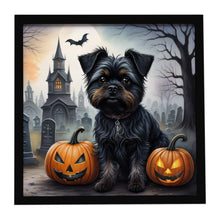 Load image into Gallery viewer, Affenpinscher Spooky Halloween Framed Metal Print