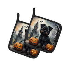 Load image into Gallery viewer, Affenpinscher Spooky Halloween Pot Holders - Set of 2 Decorative Kitchen Helpers | Made in the USA