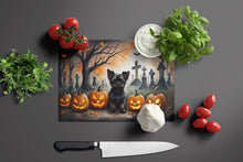Load image into Gallery viewer, Affenpinscher Spooky Halloween Glass Cutting Boards – Durable, Decorative Kitchen Art Large