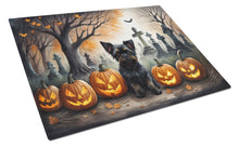 Load image into Gallery viewer, Affenpinscher Spooky Halloween Glass Cutting Boards – Durable, Decorative Kitchen Art Large