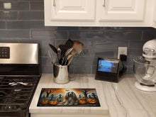 Load image into Gallery viewer, Afghan Hound Spooky Halloween Glass Cutting Boards – Durable, Decorative Kitchen Art Large