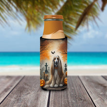 Load image into Gallery viewer, Afghan Hound Spooky Halloween Slim Can Huggers – Fun, Functional Drink Coolers for Every Occasion