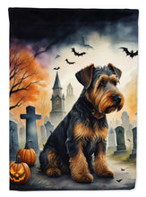 Load image into Gallery viewer, Airedale Terrier Spooky Halloween House Flag