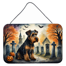 Load image into Gallery viewer, Airedale Terrier Spooky Halloween Wall or Door Hanging Prints