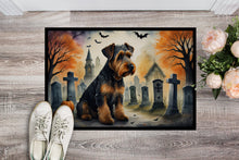 Load image into Gallery viewer, Airedale Terrier Spooky Halloween Doormat -  18x27 Decorative Floor Mat – Indoor/Outdoor Rug