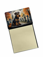Load image into Gallery viewer, Airedale Terrier Spooky Halloween Sticky Note Holder- Refiilable Desk Accessory Note Pad