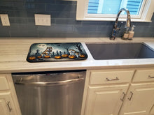 Load image into Gallery viewer, Akita Spooky Halloween Dish Drying Mat