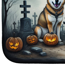 Load image into Gallery viewer, Akita Spooky Halloween Dish Drying Mat