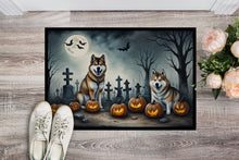 Load image into Gallery viewer, Akita Spooky Halloween Doormat -  18x27 Decorative Floor Mat – Indoor/Outdoor Rug