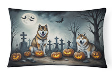 Load image into Gallery viewer, Akita Spooky Halloween Fabric Decorative Pillow