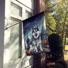 Load image into Gallery viewer, Alaskan Malamute Spooky Halloween House Flag