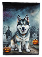 Load image into Gallery viewer, Alaskan Malamute Spooky Halloween House Flag