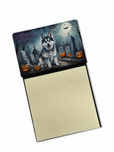 Load image into Gallery viewer, Alaskan Malamute Spooky Halloween Sticky Note Holder- Refiilable Desk Accessory Note Pad