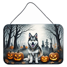 Load image into Gallery viewer, Alaskan Malamute Spooky Halloween Wall or Door Hanging Prints