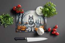 Load image into Gallery viewer, Alaskan Malamute Spooky Halloween Glass Cutting Boards – Durable, Decorative Kitchen Art Large