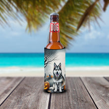 Load image into Gallery viewer, Alaskan Malamute Spooky Halloween Slim Can Huggers – Fun, Functional Drink Coolers for Every Occasion