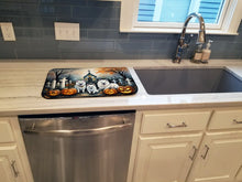 Load image into Gallery viewer, American Eskimo Spooky Halloween Dish Drying Mat