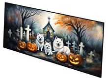 Load image into Gallery viewer, American Eskimo Spooky Halloween Runner Mat 28x58