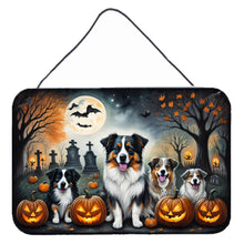 Load image into Gallery viewer, Australian Shepherd Spooky Halloween Wall or Door Hanging Prints